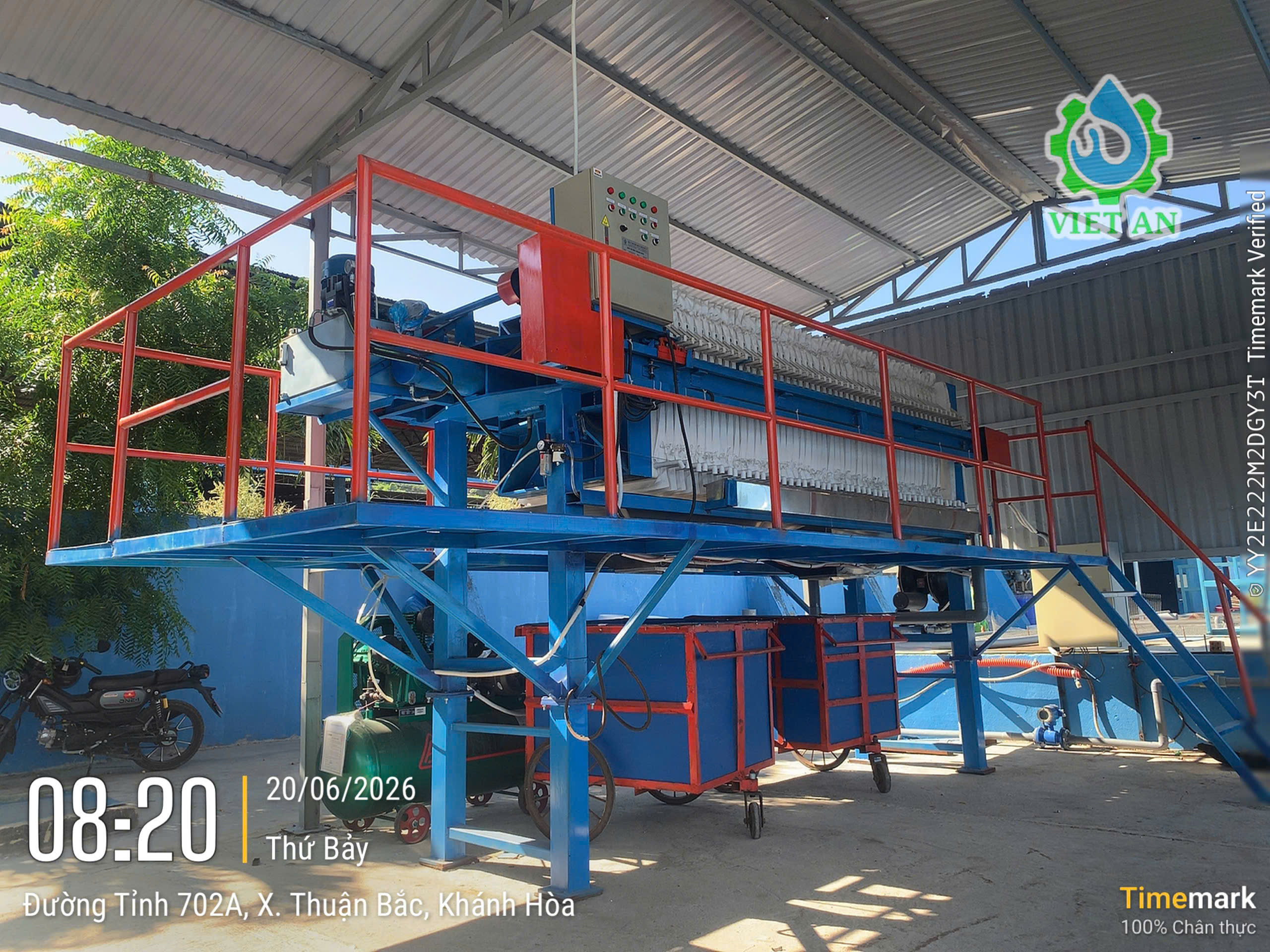 Máy ép bùn Khung bản màng cao áp Việt An