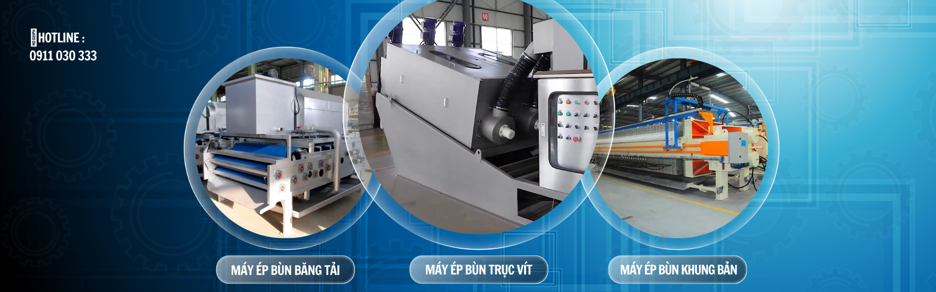 Các loại máy ép bùn