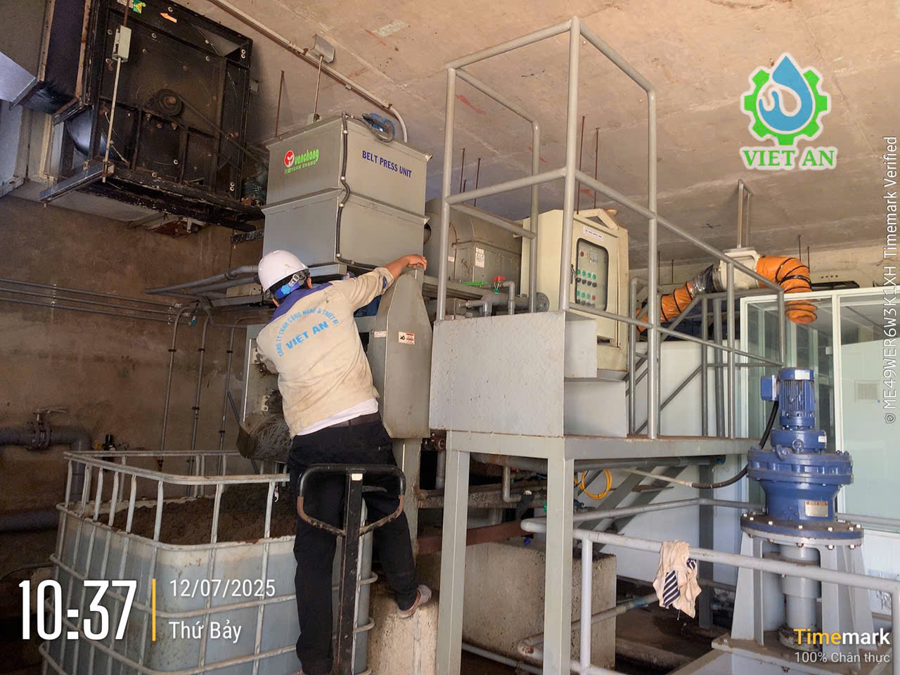 Sửa chữa máy ép bùn Băng tải