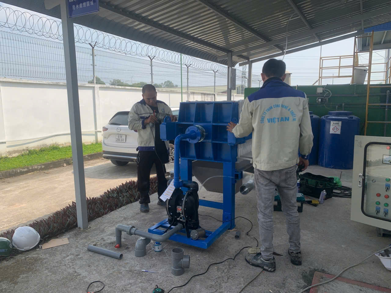 Sửa chữa máy ép bùn