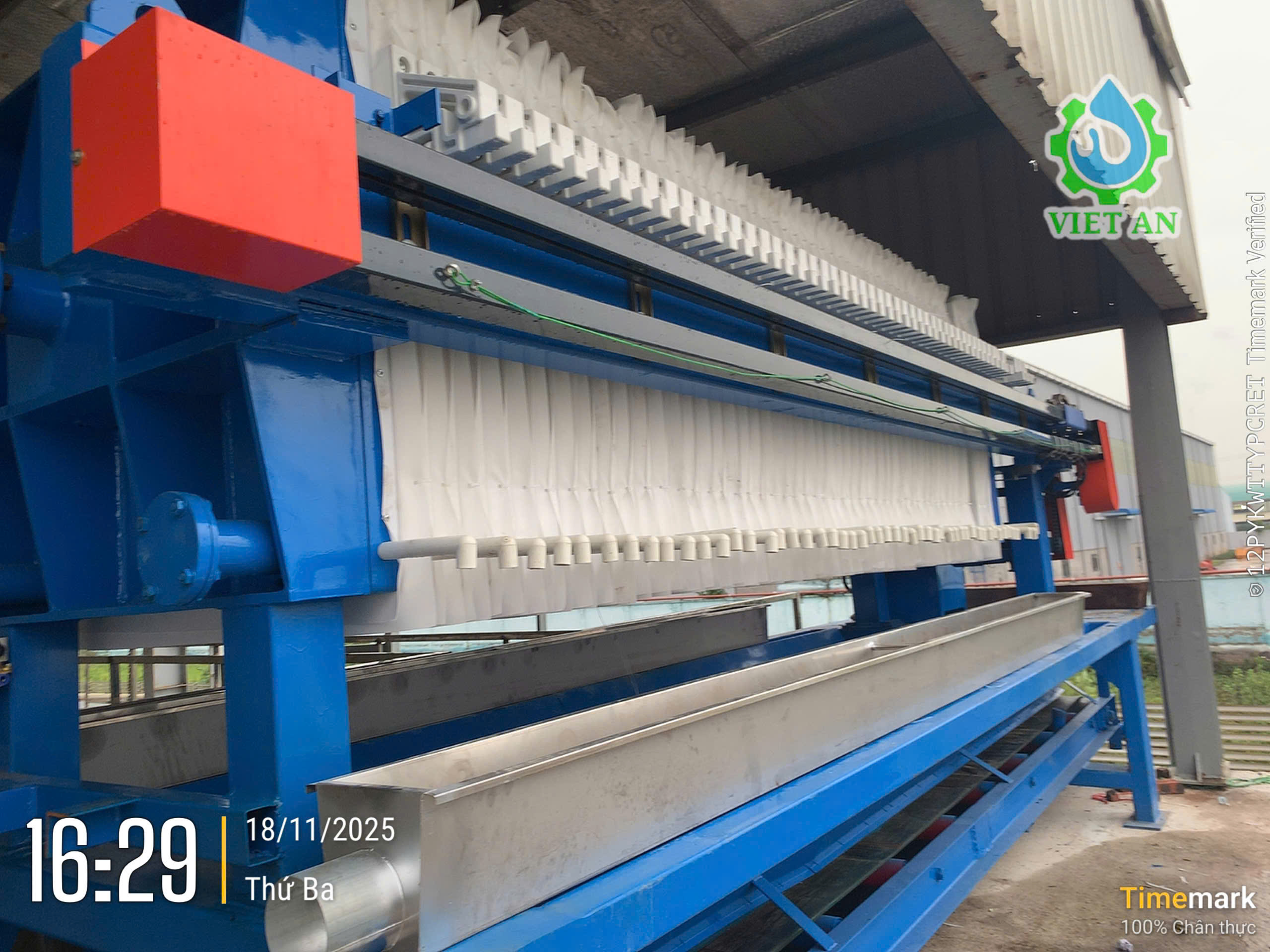 Vải lọc lắp cho máy ép bùn Khung bản